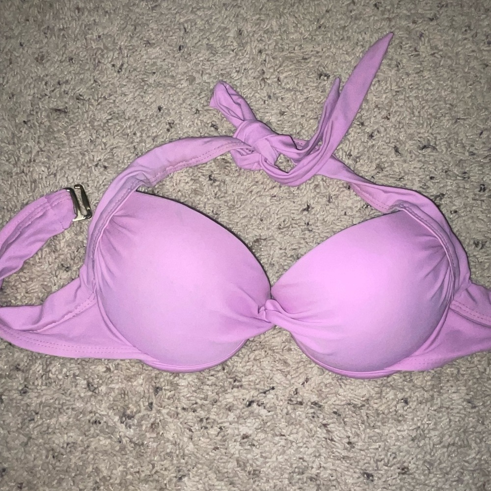 Women’s tie front purple push up padded bikini small - Picture 1 of 2